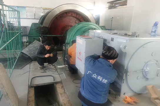 高閘煤礦電動機(jī)軸承溫度振動監(jiān)測裝置安裝現(xiàn)場